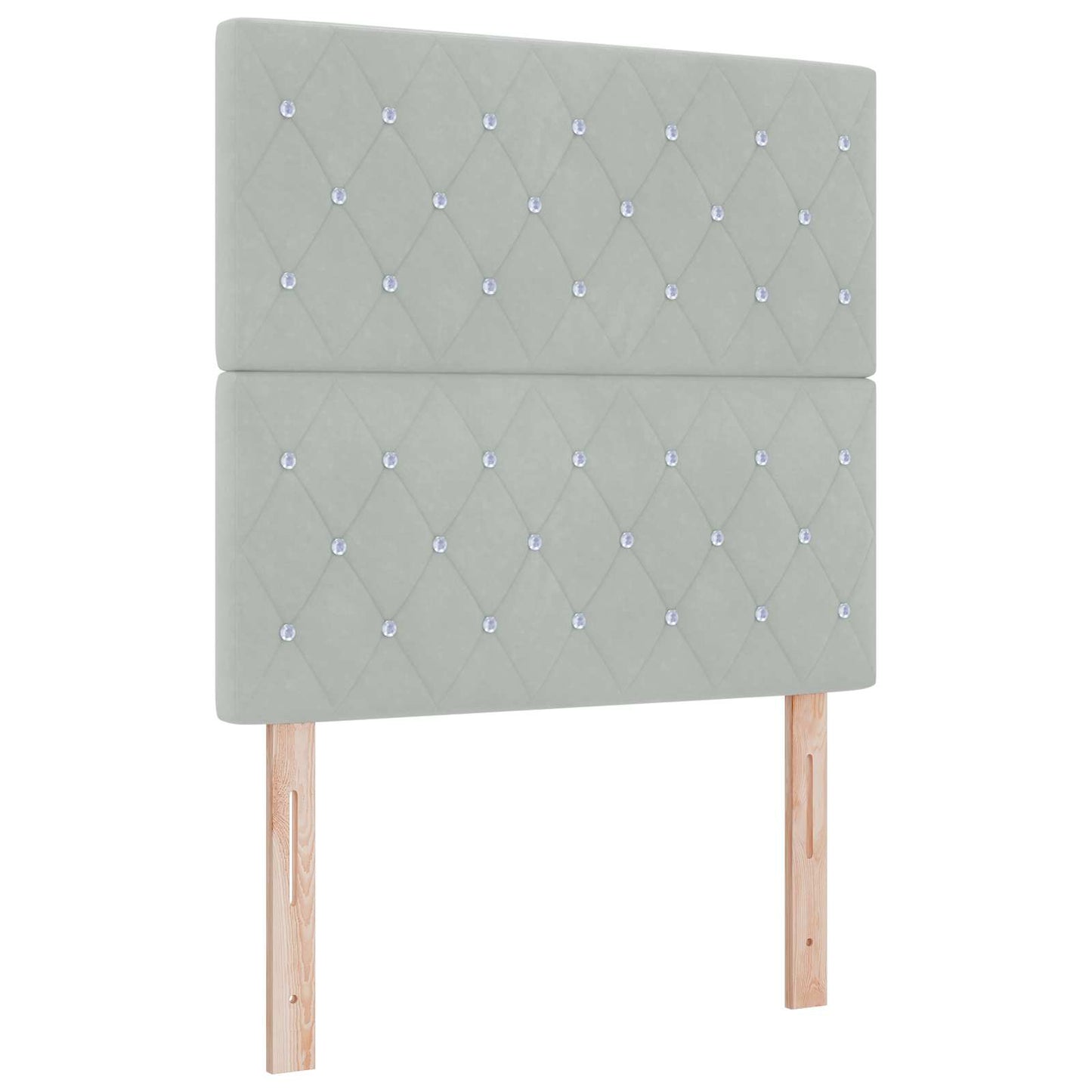 vidaXL Κρεβάτι Ottoman με Στρώμα και LED Ανοιχτό γκρι 90 x 190 cm
