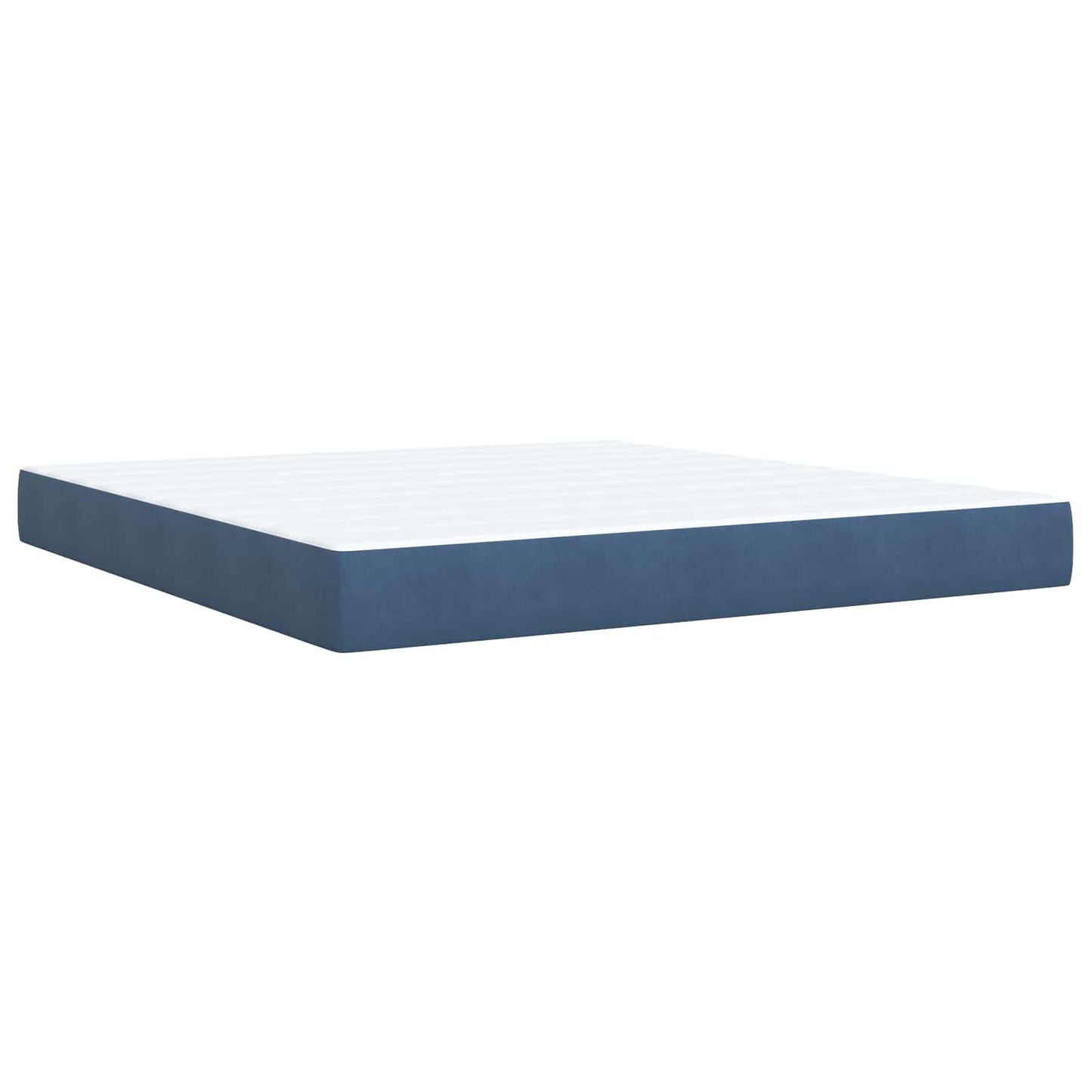 vidaXL Κρεβάτι Ottoman με Στρώμα και LED Σκούρο Μπλε 180 x 200 cm