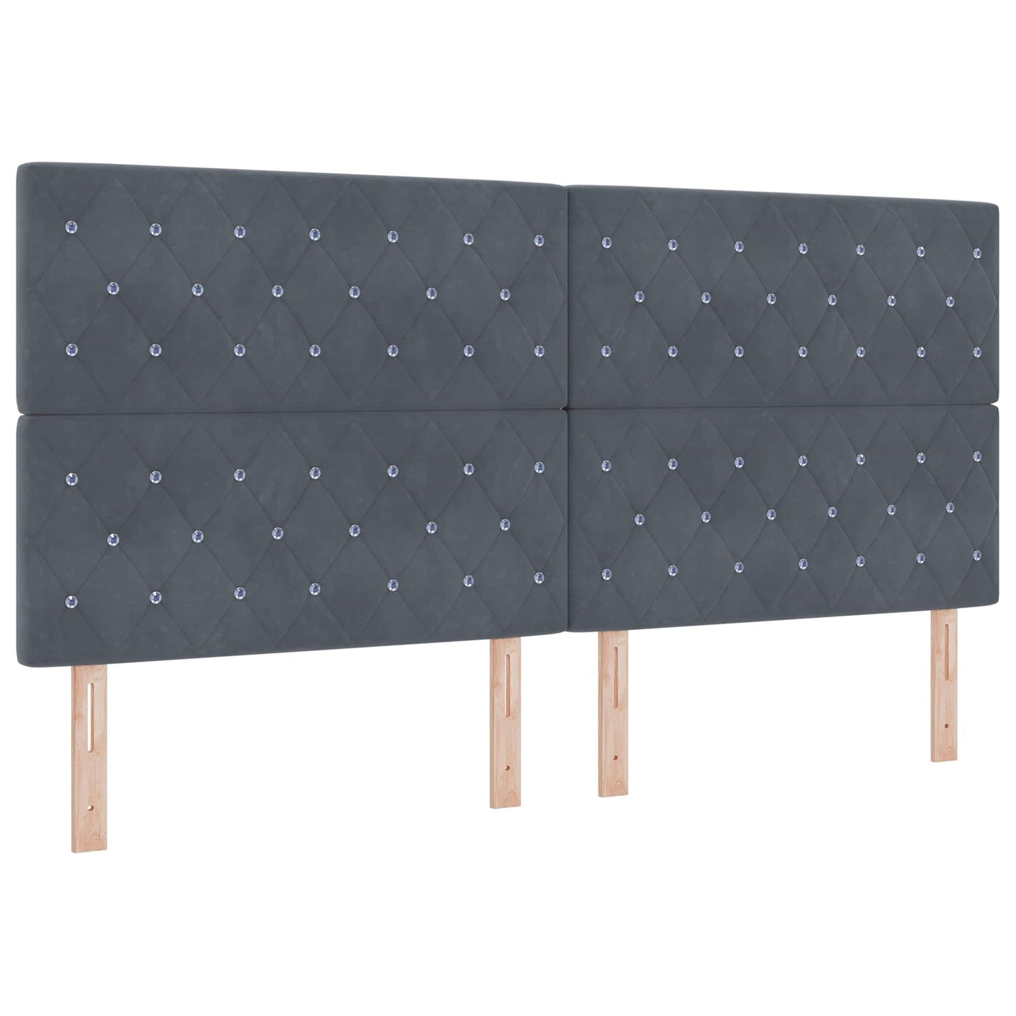 vidaXL Κρεβάτι Ottoman με Στρώμα και LED Σκούρο Γκρι 200 x 200 cm