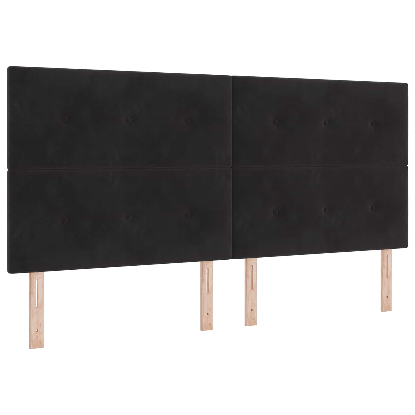 vidaXL Κρεβάτι Ottoman με Στρώμα και LED Μαύρο 200 x 200 cm Βελούδο