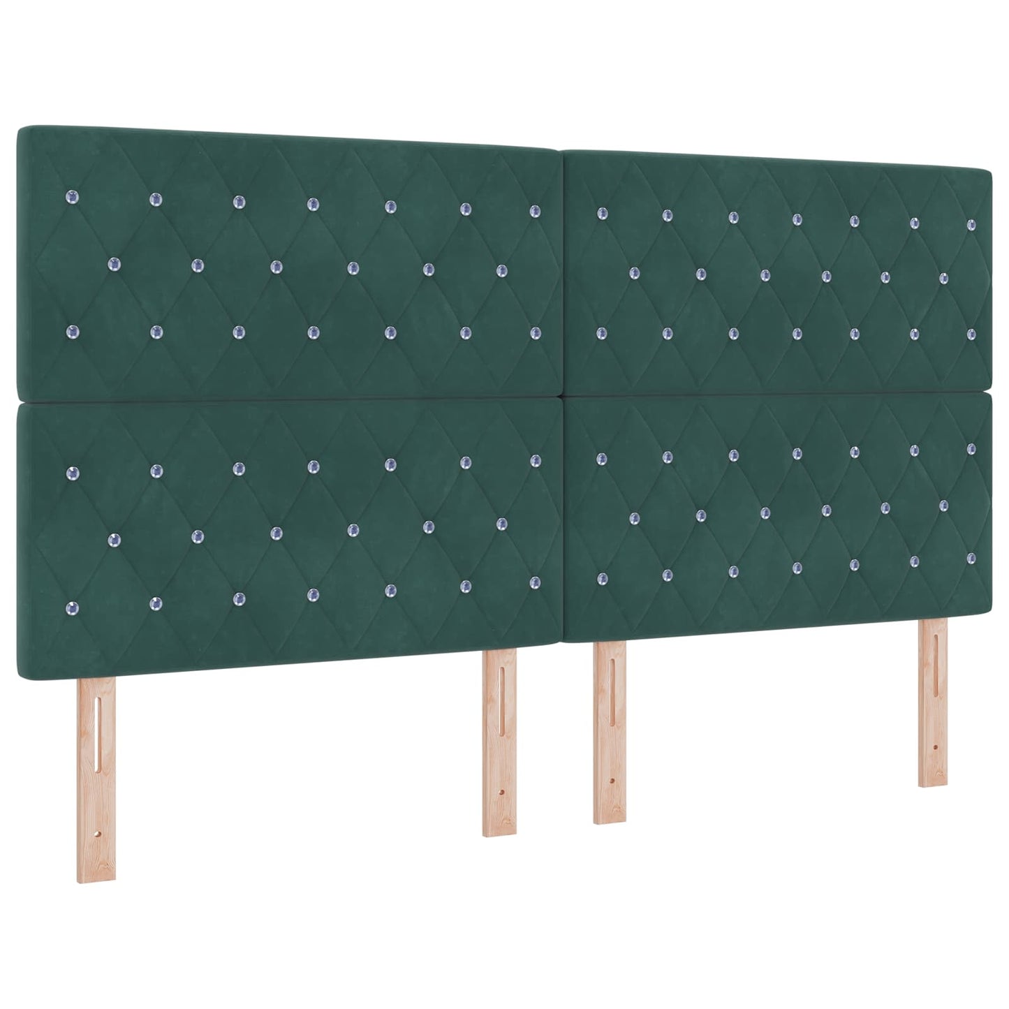 vidaXL Κρεβάτι Ottoman με Στρώμα και LED Σκούρο Πράσινο 180 x 200 cm