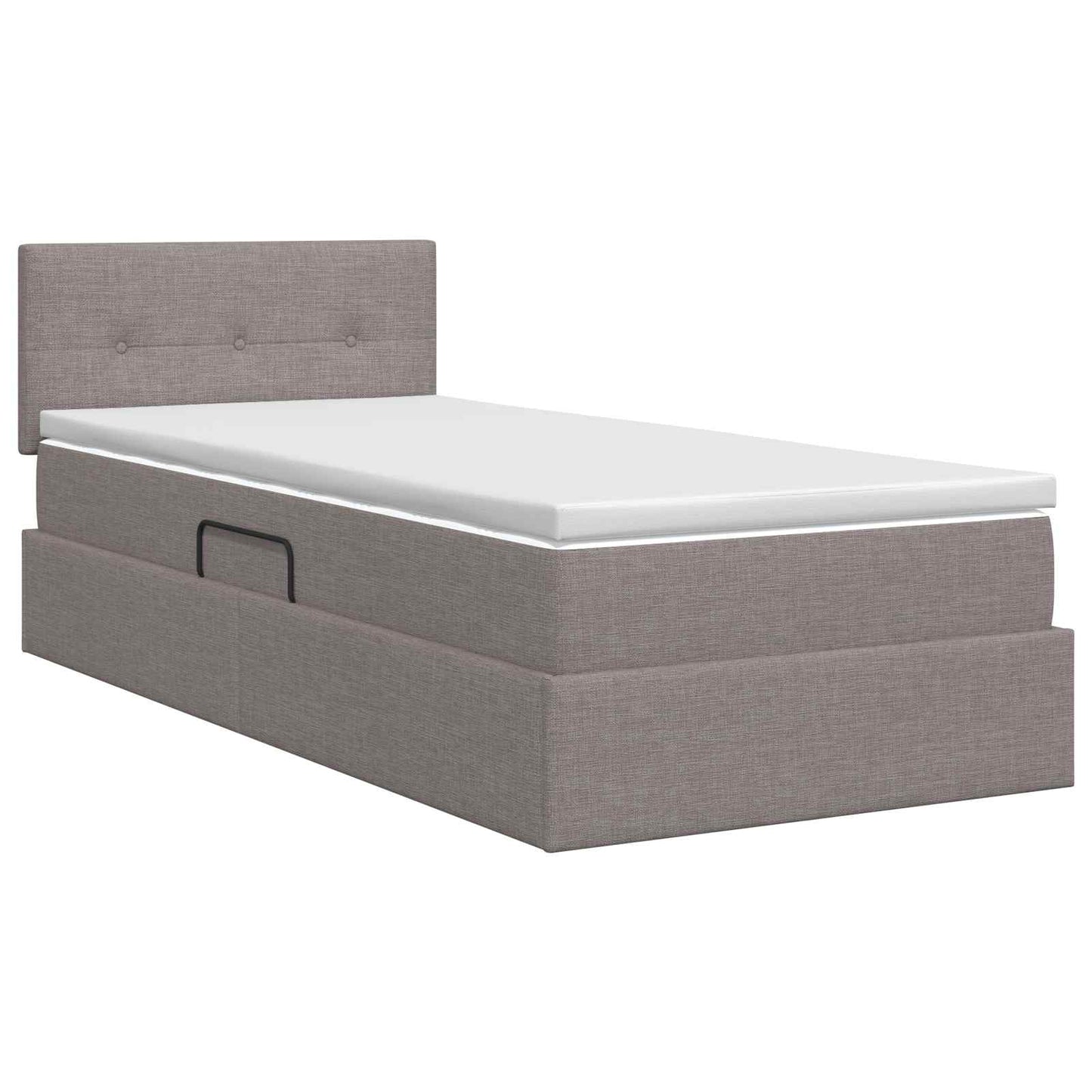 vidaXL Κρεβάτι με αποθηκευτικό χώρο και στρώμα Taupe 90 x 190 cm