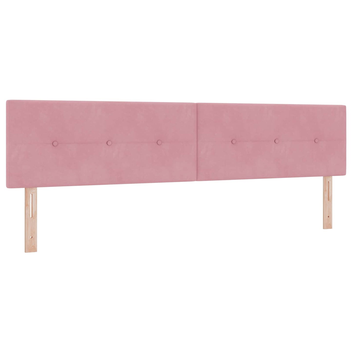 vidaXL Κρεβάτι Αποθήκης με κεφαλάρι Ροζ 200 x 200 cm Βελούδο