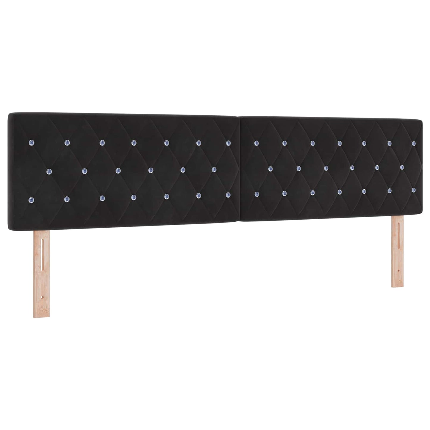 vidaXL LED Κρεβάτι αποθήκευσης με στρώμα Μαύρο 180 x 200 cm Βελούδο