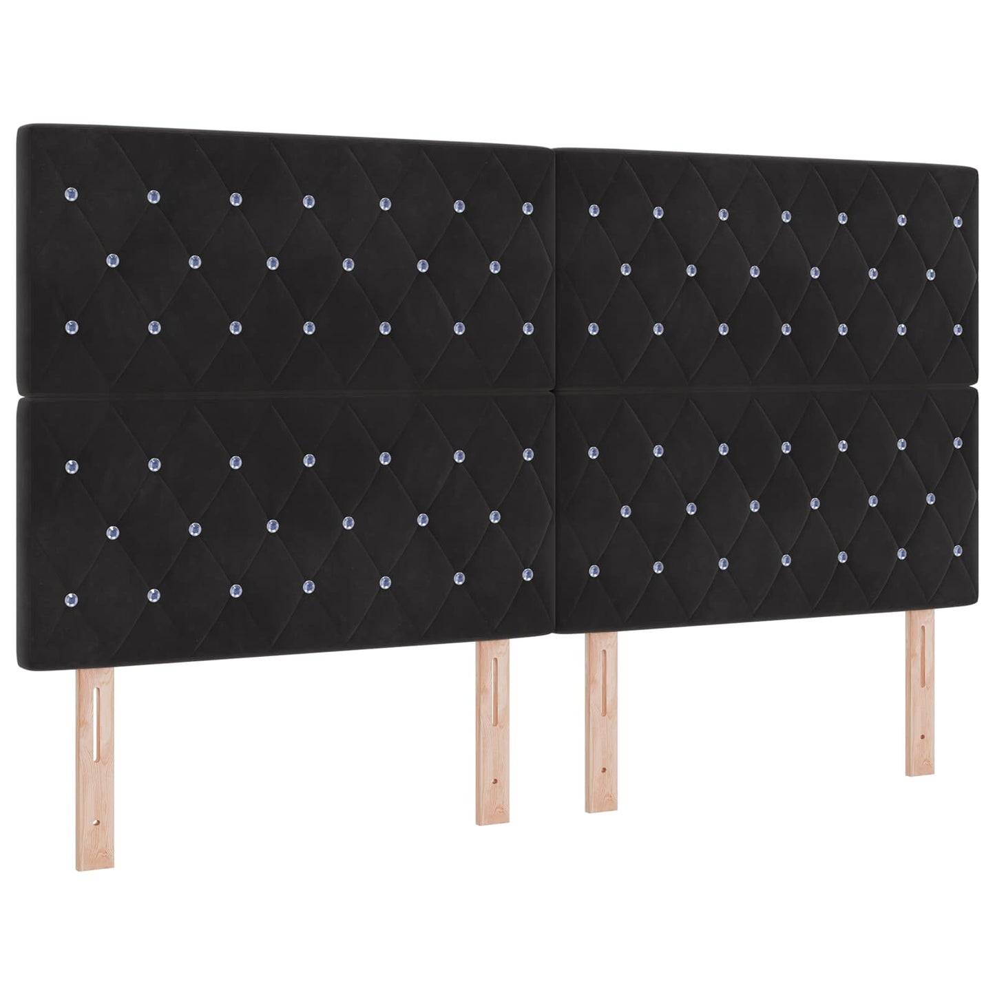 vidaXL LED Κρεβάτι αποθήκευσης με στρώμα Μαύρο 180 x 200 cm Βελούδο