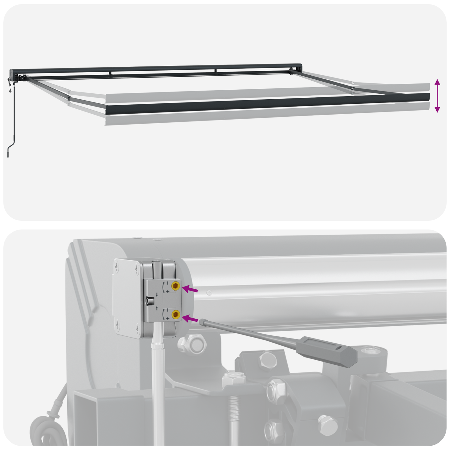 vidaXL Χειροκίνητη Ανασυρόμενη Τέντα με LED Πορτοκαλί και Καφέ 350x250 εκ