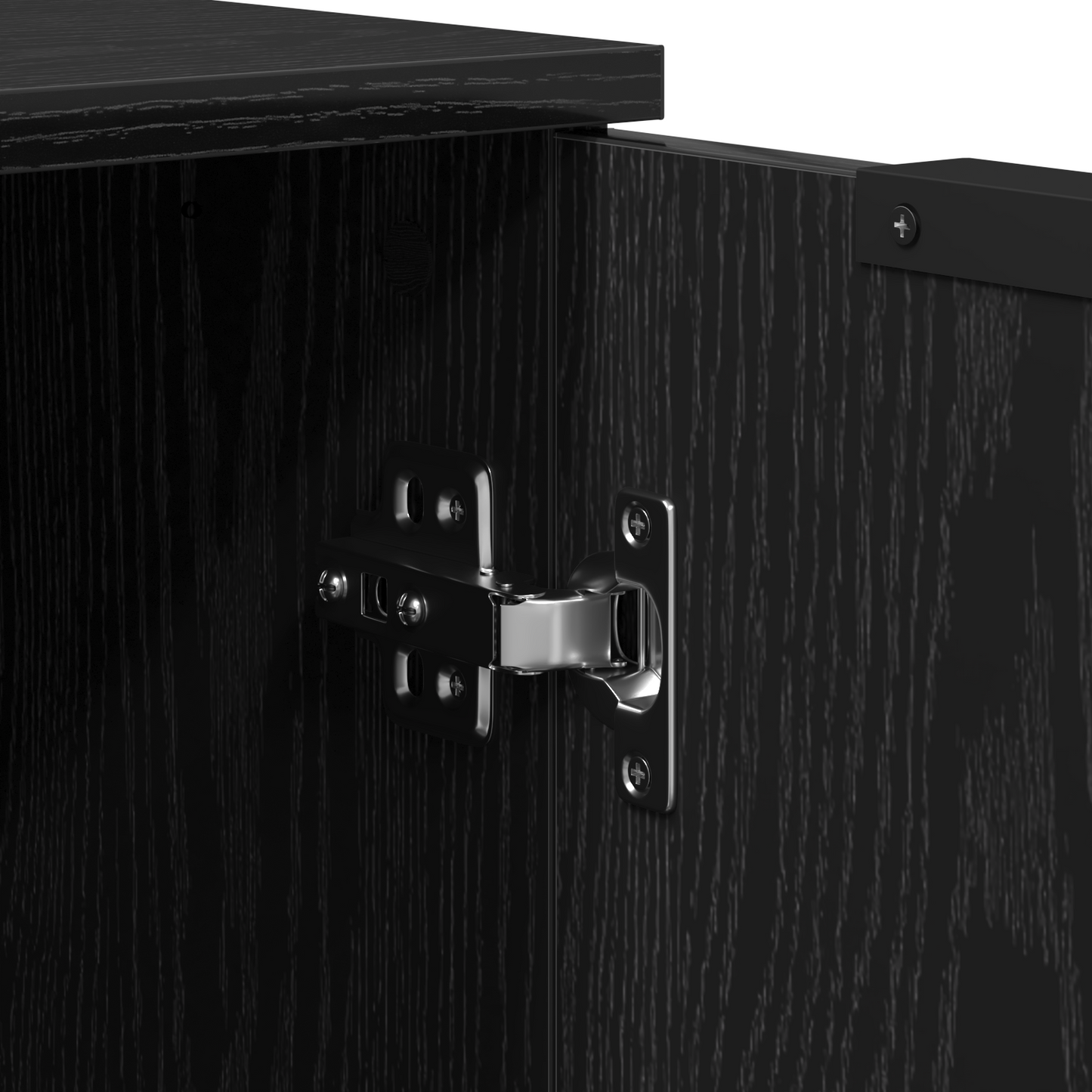 vidaXL Πλαϊνό γραφείο 3 τμχ. Μαύρη Οξυά 120 x 30 x 70 cm