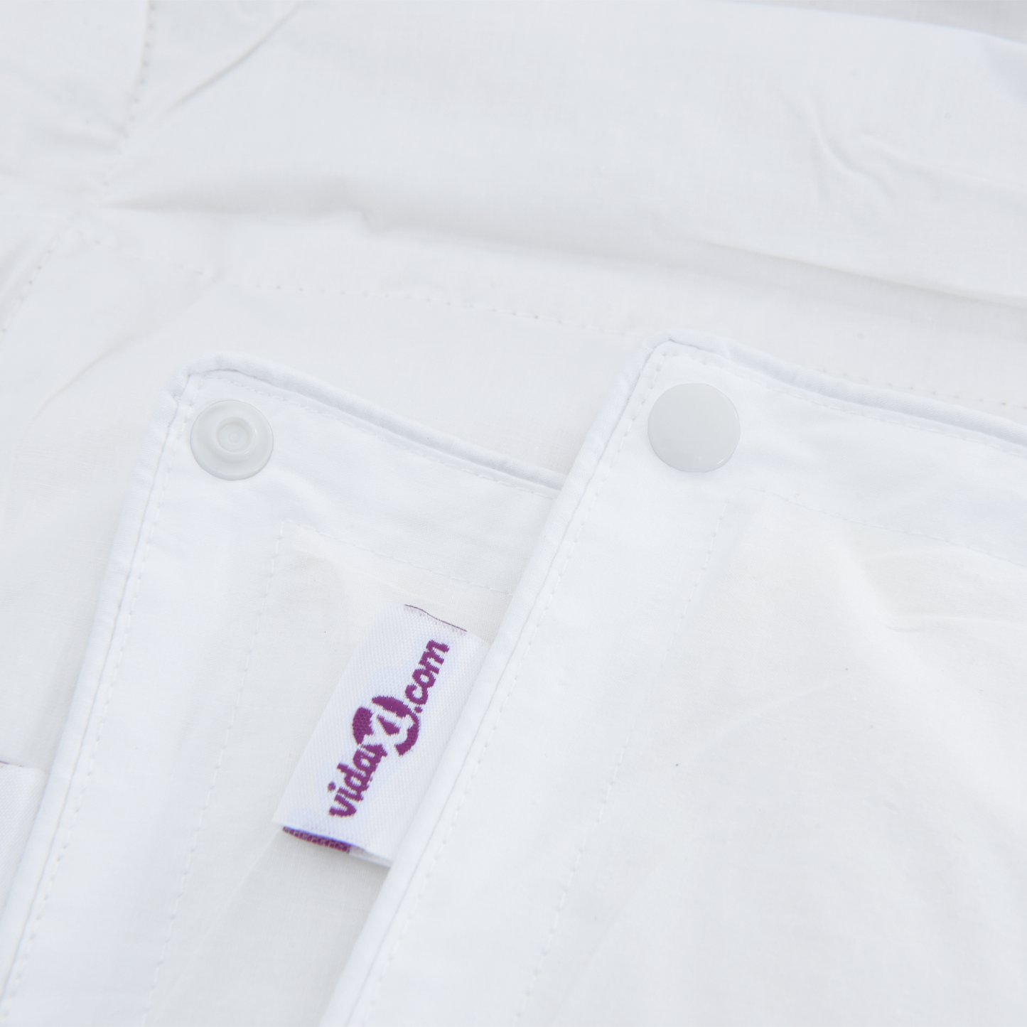 vidaXL Σετ Παπλωμάτων με μαξιλάρι 3 pcs Λευκό Φτέρος