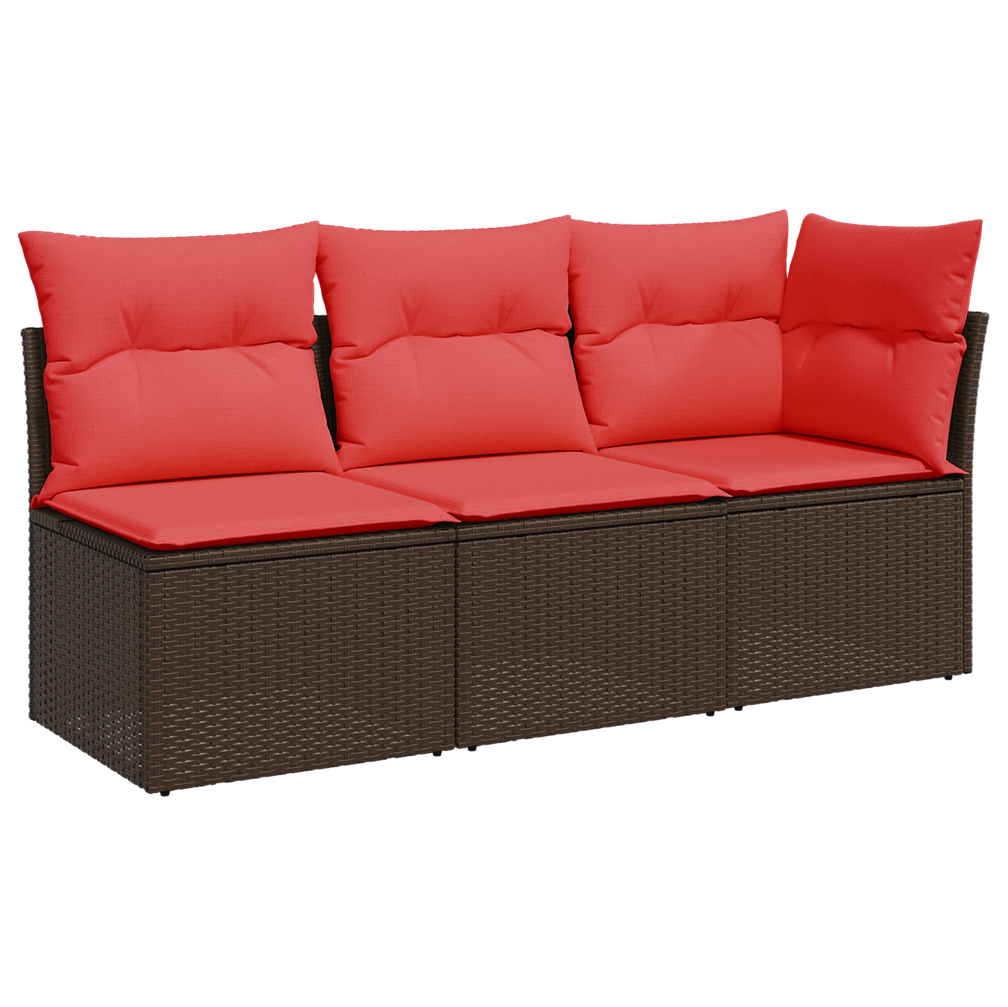 vidaXL Καναπές Κήπου με μαξιλάρι Καφέ 172 x 62 x 69 εκ. Πολυ ράταν