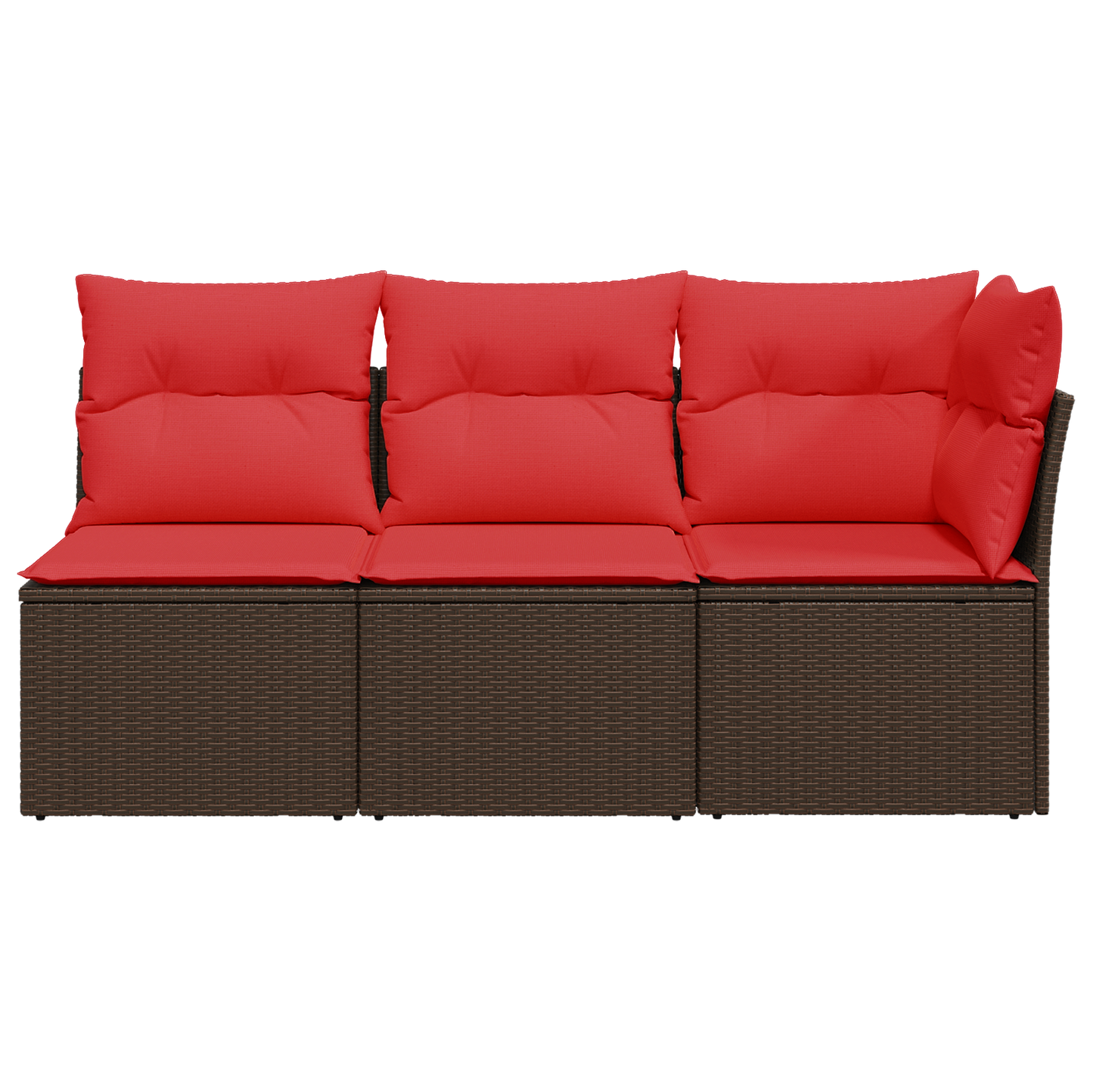 vidaXL Καναπές Κήπου με μαξιλάρι Καφέ 172 x 62 x 69 εκ. Πολυ ράταν