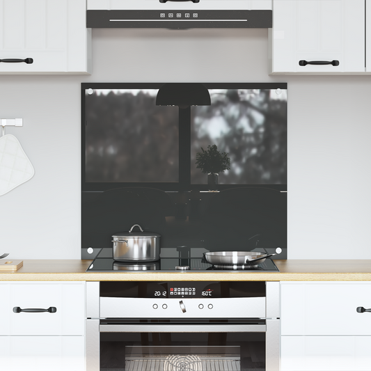 vidaXL Πίσω Τοίχος Κουζίνας Σκούρο Γκρι 70x60x0,6 εκ Σκληρυμένο Γυαλί