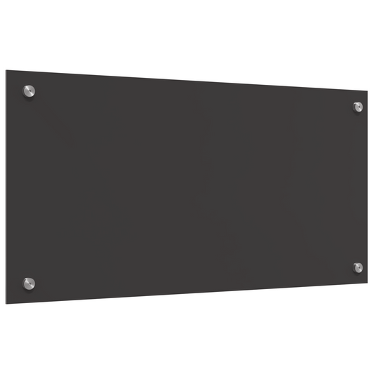 vidaXL Κουζίνα Πίσω τοίχωμα Σκούρο Γκρι 80x40x0,6 εκ Σκληρυμένο Γυαλί