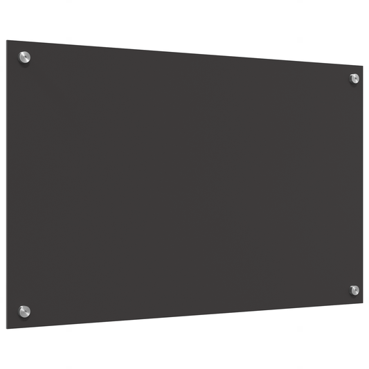 vidaXL Σκούρο Γκρι Πίνακας Κουζίνας 80x50x0.6 εκ Σκληρυμένο Γυαλί