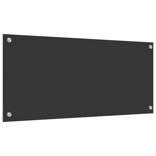 vidaXL Κουζίνα Πλακάκι Σκούρο Γκρι 90x40x0,6 εκ. Ψημένο Γυαλί