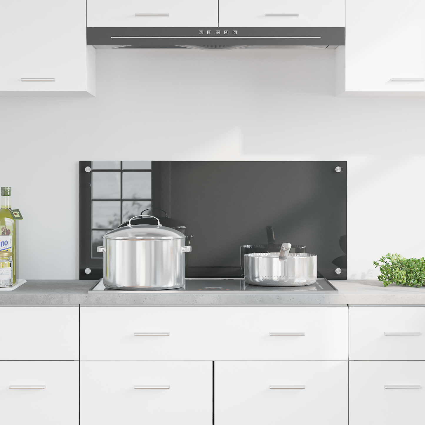 vidaXL Κουζίνα Πλακάκι Σκούρο Γκρι 90x40x0,6 εκ. Ψημένο Γυαλί