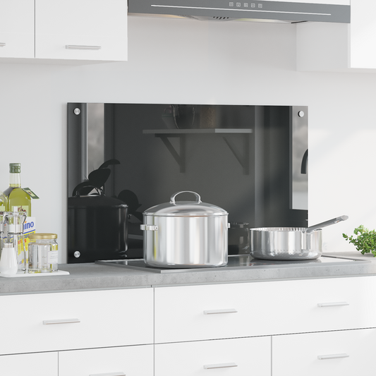 vidaXL Πλάτη Κουζίνας Σκούρο Γκρι 90x50x0,6 εκ από Σκληρυμένο Γυαλί