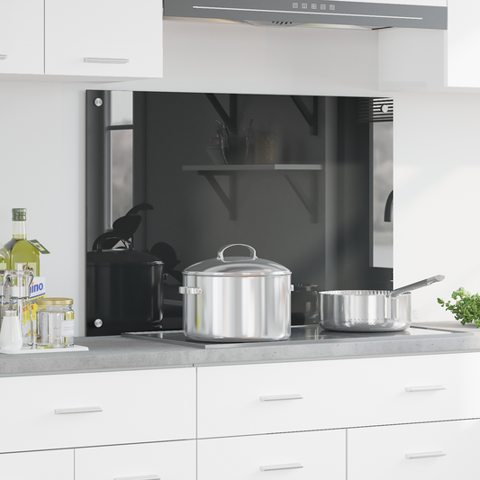 Πίνακας κουζίνας vidaXL Σκούρο Γκρι 90x60x0,6 εκ από Σκληρυμένο Γυαλί