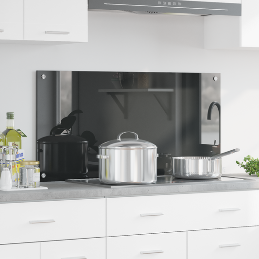 vidaXL Κουζινοπίνακας Σκούρο Γκρι 100x50x0,6 εκ. Σκληρυμένο Γυαλί