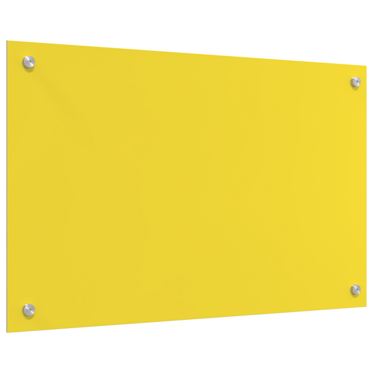 vidaXL Πίσω Τοίχος Κουζίνας Κίτρινος 80x50x0,6 εκ Σκληρωμένο Γυαλί