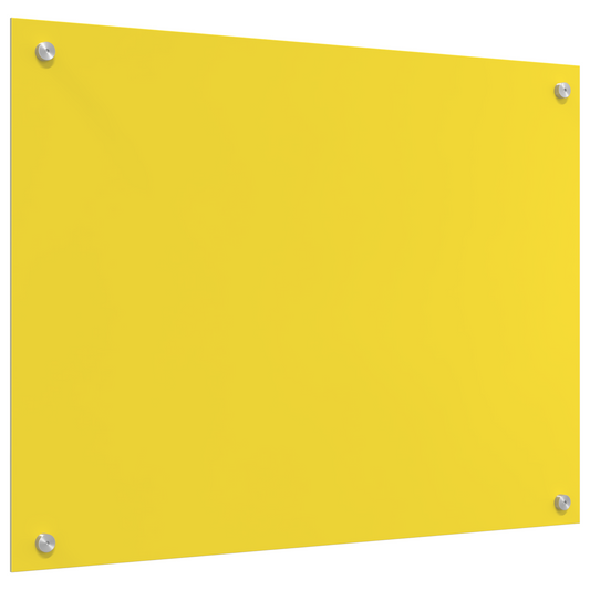 vidaXL Κουζίνα Πίσω τοίχος Κίτρινος 80x60x0,6 εκ. Σκληρυμένο γυαλί