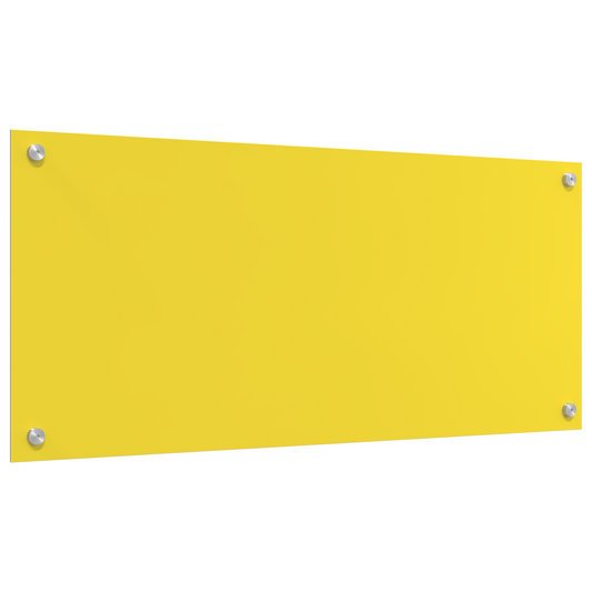 vidaXL Πίσω τοίχος κουζίνας Κίτρινος 90x40x0.6 εκ Σκληρυμένο γυαλί