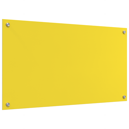 vidaXL Κουζίνα Πλακάκι Κίτρινο 90x50x0,6 εκ Σκληρυμένο Γυαλί