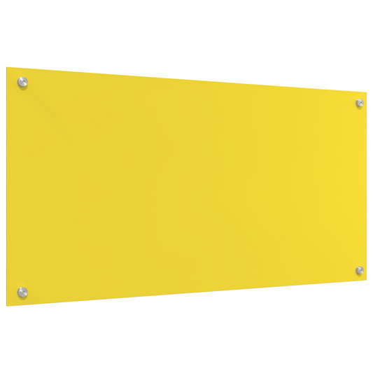 vidaXL Κουζινάκι Πίσω Σπασίματος Κίτρινο 100x50x0,6 εκ Σκληρυμένο Γυαλί