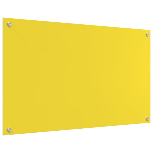 vidaXL Πλακάκι Κουζίνας Κίτρινο 100x60x0,6 εκ από Σκληρυμένο Γυαλί