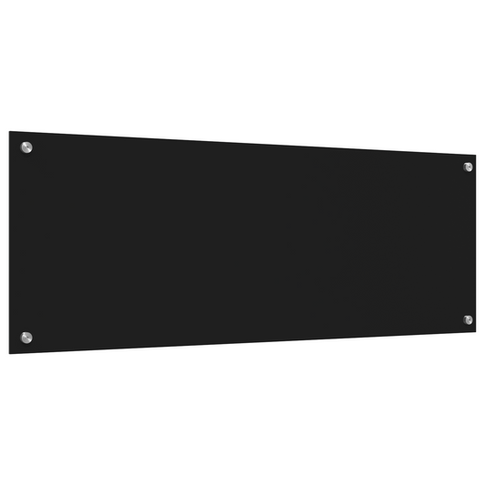 vidaXL Πλαίσιο Κουζίνας Μαύρο 110x40x0,6 εκ Γυαλί Υψηλής Αντοχής