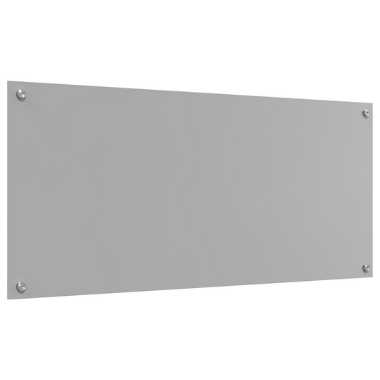 vidaXL Κουζίνα Μπροστινός τοίχος Ανοιχτό γκρι 110x50x0,6 εκ Γυαλί Tempered