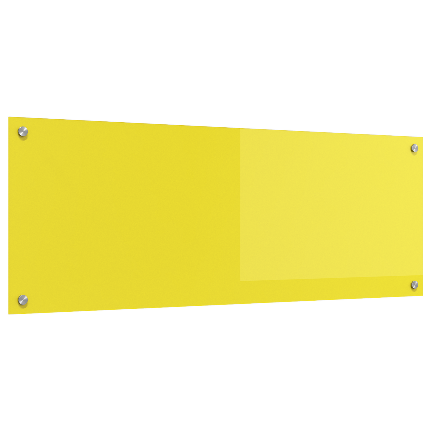 vidaXL Κουζίνα Πλάτη Κίτρινη 110x40x0,6 εκ από Γυαλί Αντισκωπής