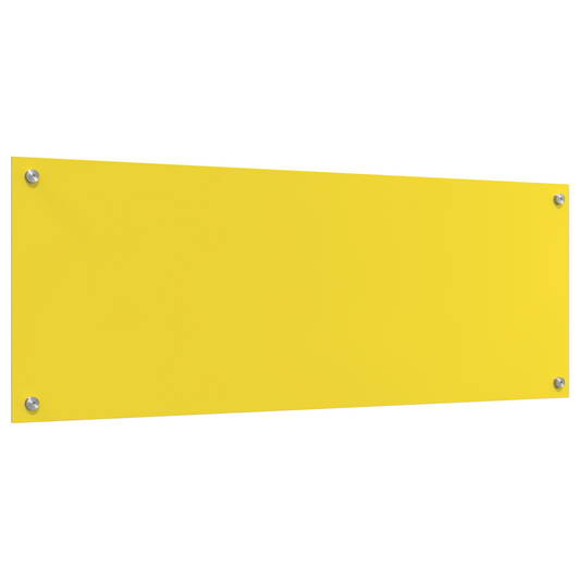 vidaXL Κουζίνα Πλάτη Κίτρινη 110x40x0,6 εκ από Γυαλί Αντισκωπής