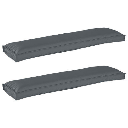vidaXL Σετ Μαξιλαριών Πάγου 2 pcs Ανθρακί 150 x 40 x 8 εκ.