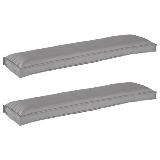 vidaXL Σετ Μαξιλαριών Πάγου 2 pcs Γκρι 150 x 40 x 8 εκ. Ύφασμα Oxford