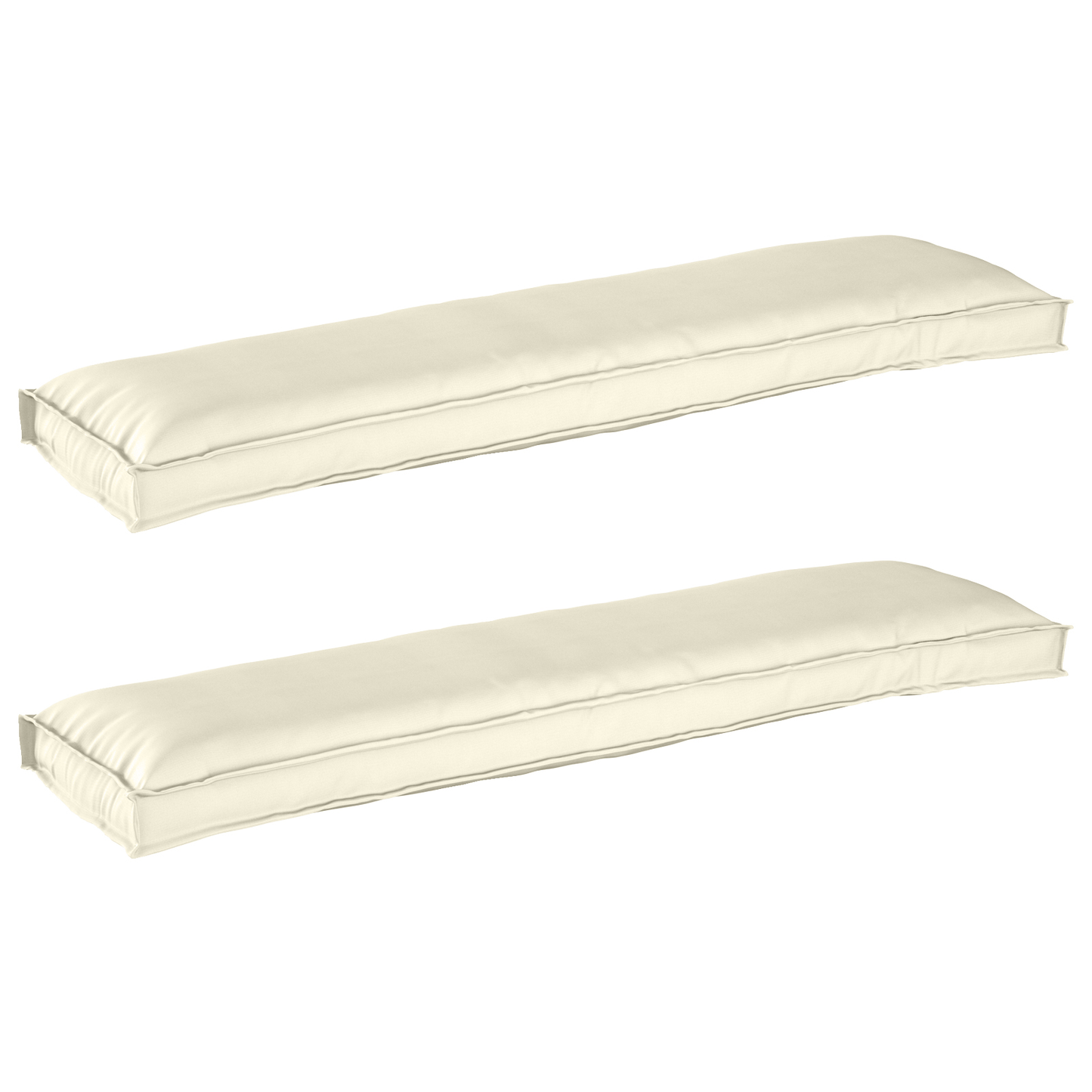 vidaXL Σετ Μαξιλαριών Πάγου 2 pcs Κρεμ 150 x 40 x 8 εκ. Ύφασμα Oxford