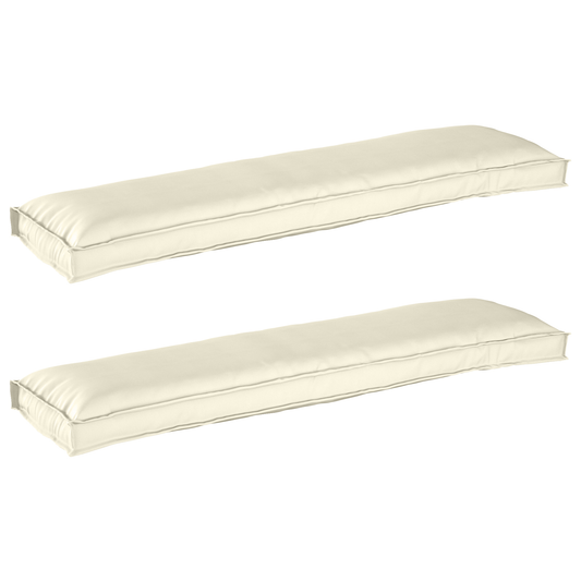 vidaXL Σετ Μαξιλαριών Πάγου 2 pcs Κρεμ 150 x 40 x 8 εκ. Ύφασμα Oxford
