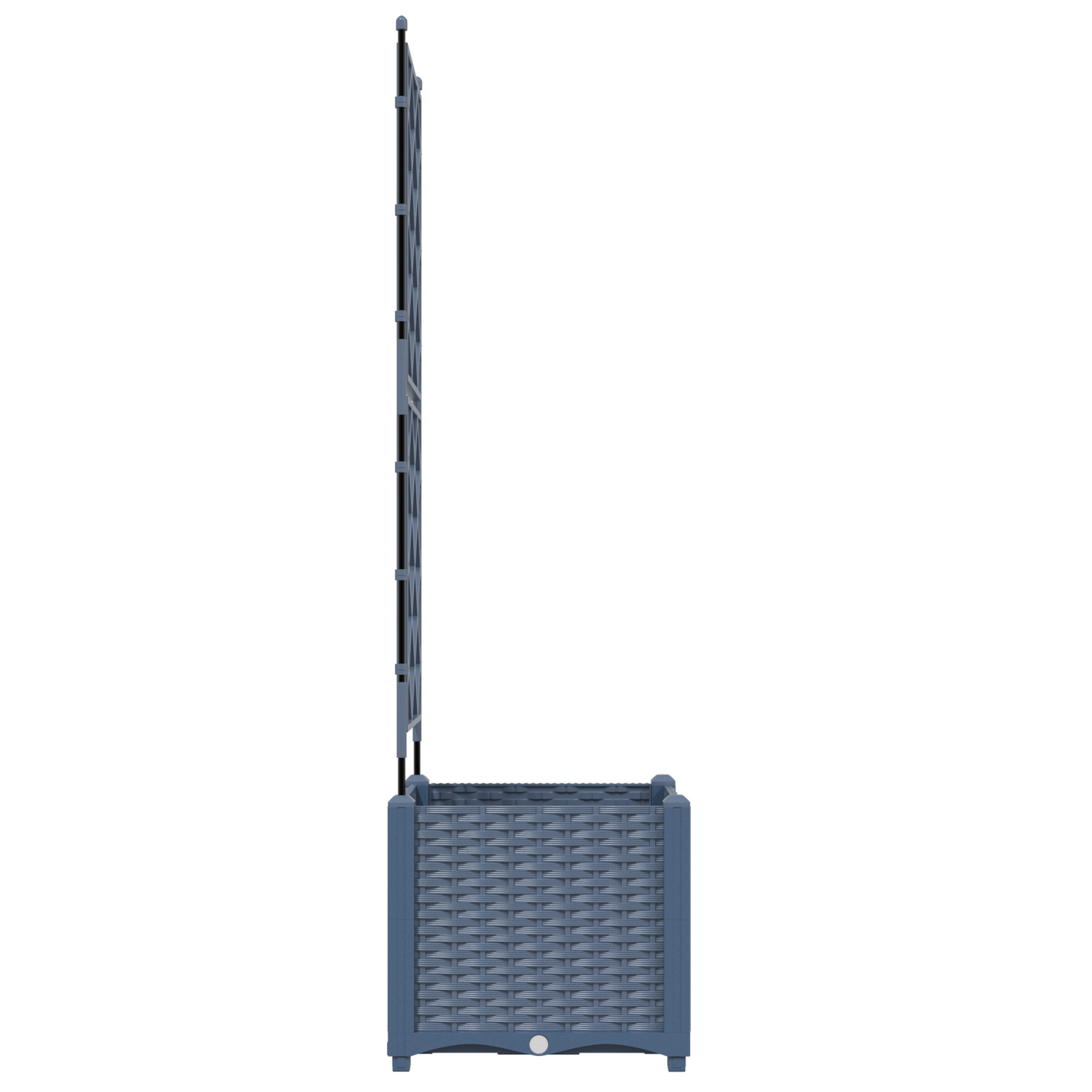 vidaXL Κηποτινάκι με Τρέλα Γκρι 40 x 40 x 143 εκ. PP