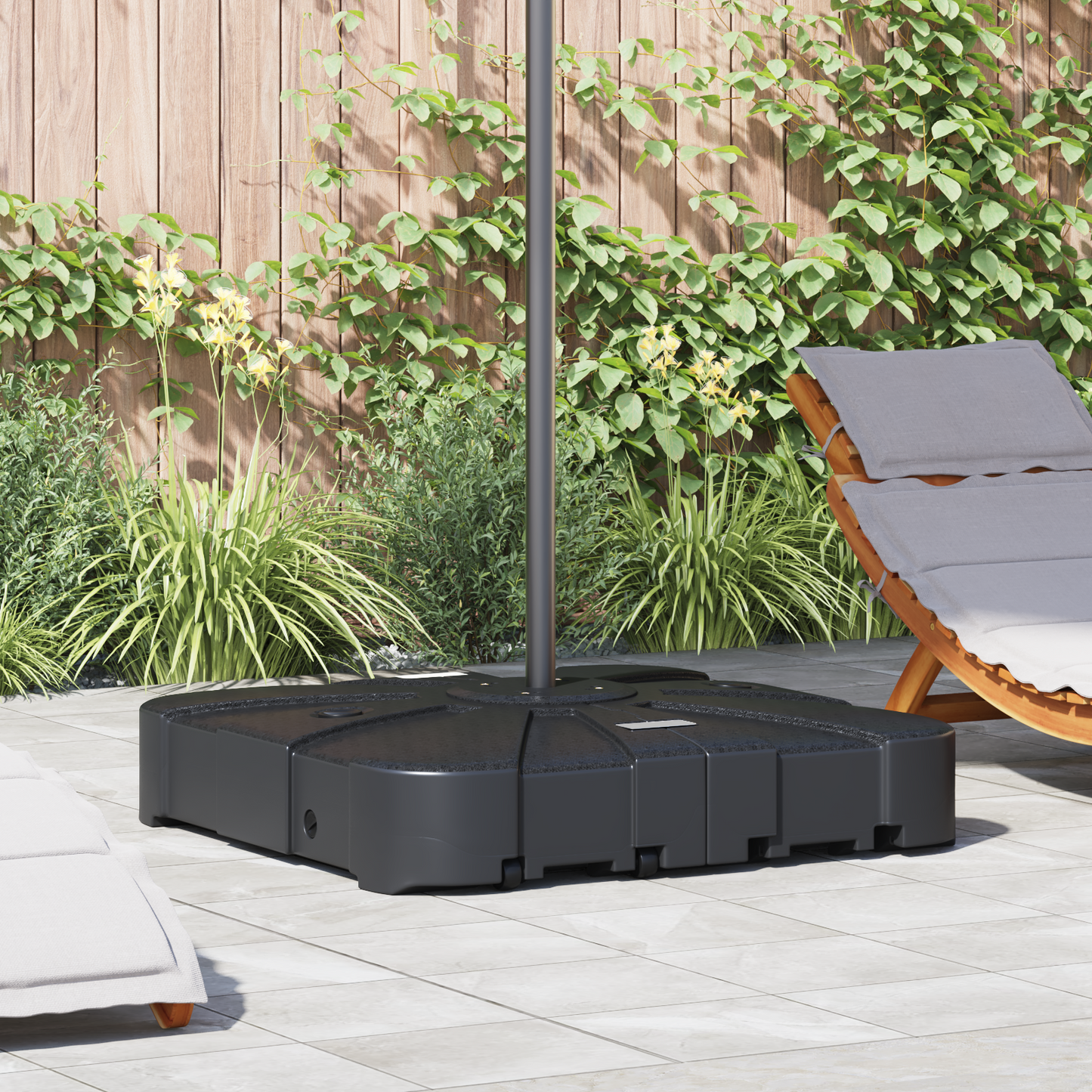 vidaXL Σετ Βάσης Ανεμογεννήτριας 2 pcs Μαύρο 88 x 88 x 19 εκ. Πλαστικό