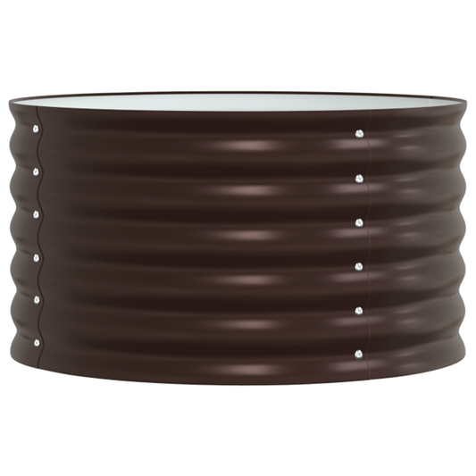 vidaXL Υπερυψωμένη Ζαρντινιέρα Καφέ 80 x 80 x 44 cm Ατσάλι