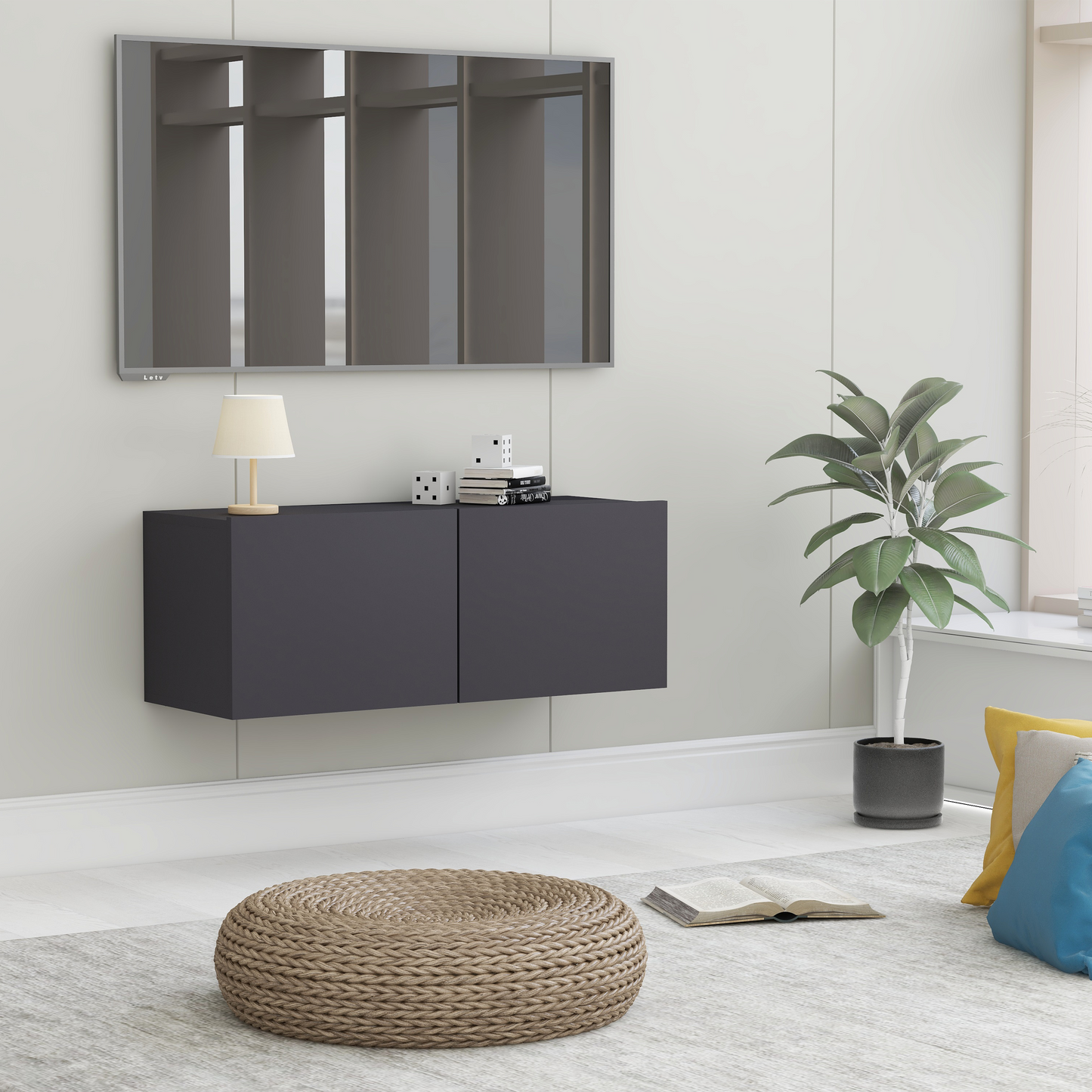 vidaXL | Ντουλάπι TV | Γκρι 80 x 30 x 30 εκ Επεξεργασμένο ξύλο