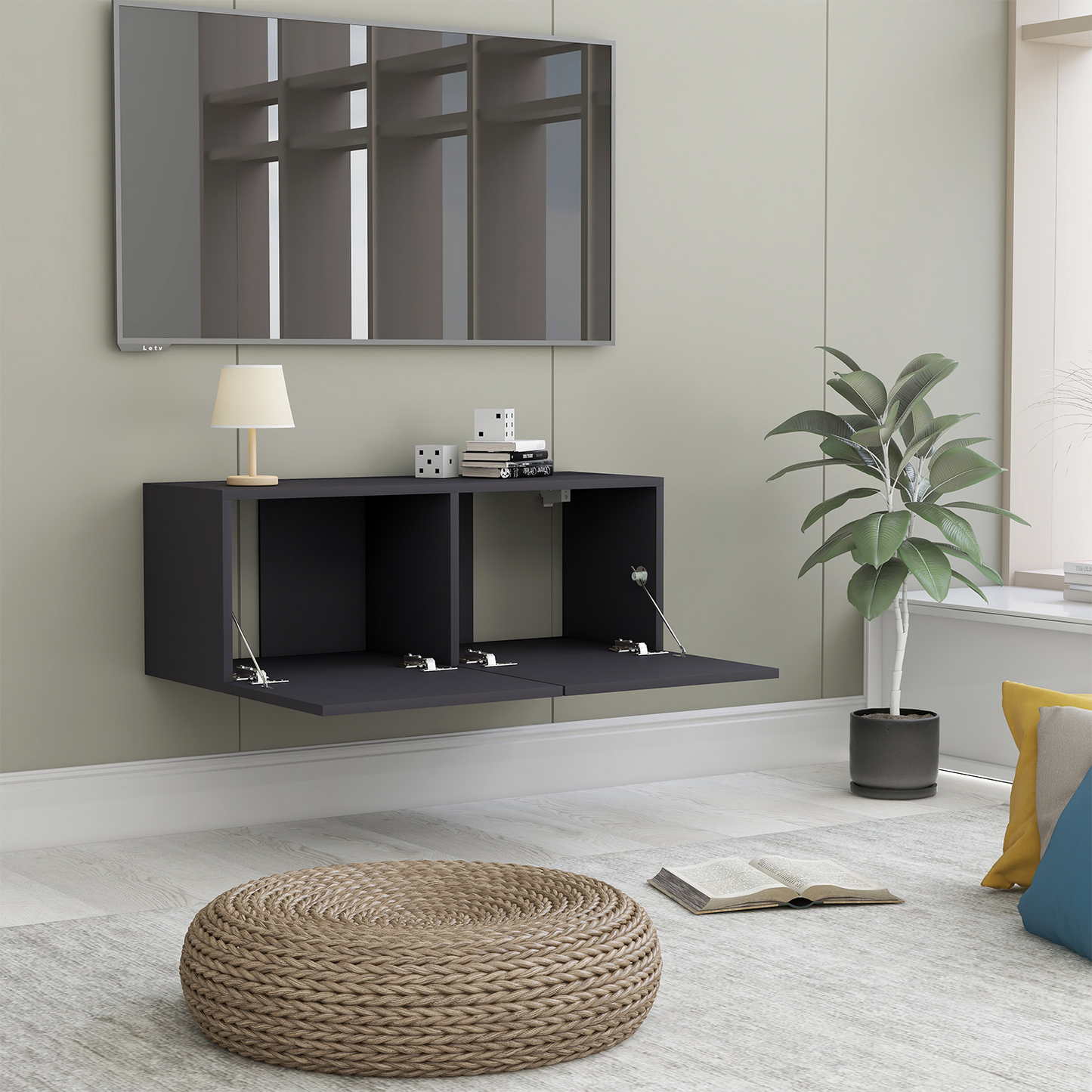 vidaXL | Ντουλάπι TV | Γκρι 80 x 30 x 30 εκ Επεξεργασμένο ξύλο
