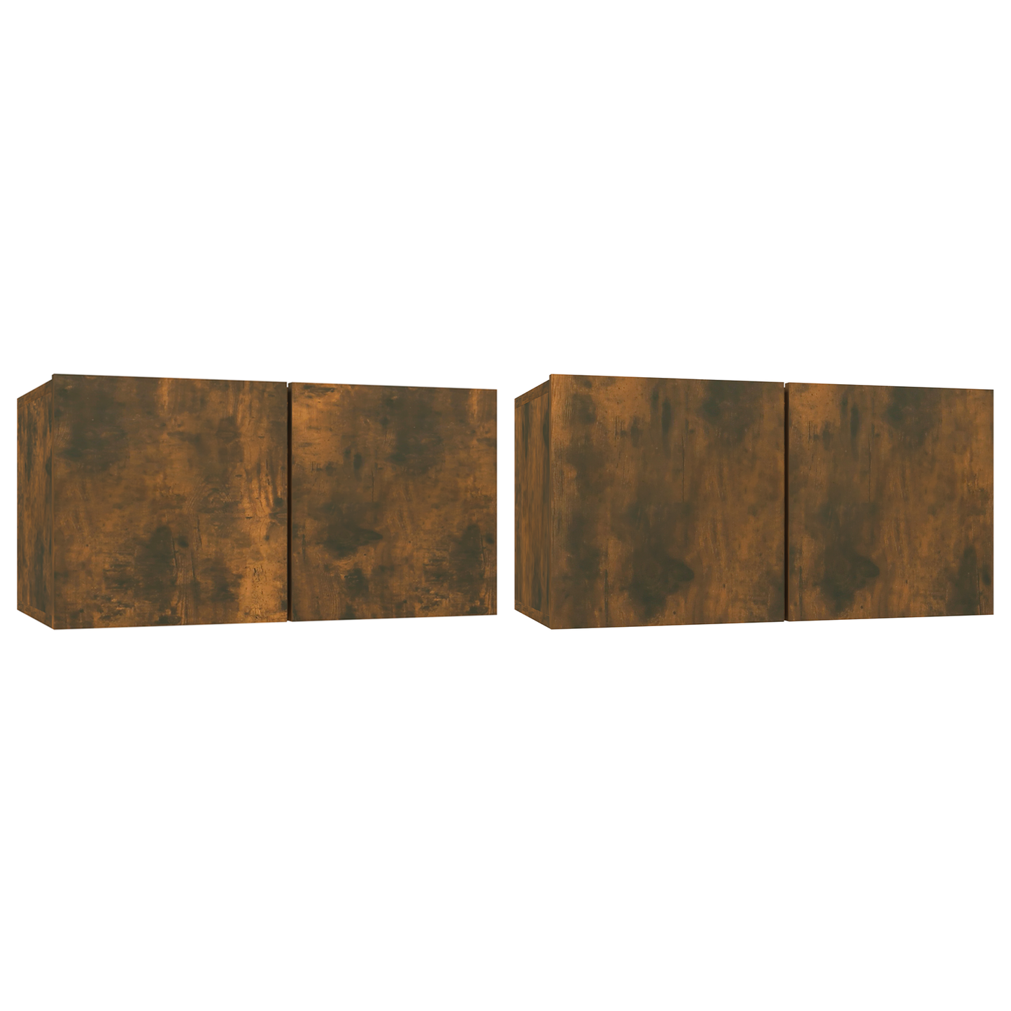 vidaXL Έπιπλα Τηλεόρασης Κρεμαστά 2 τεμ. Καπνιστή Δρυς 60x30x30 εκ.